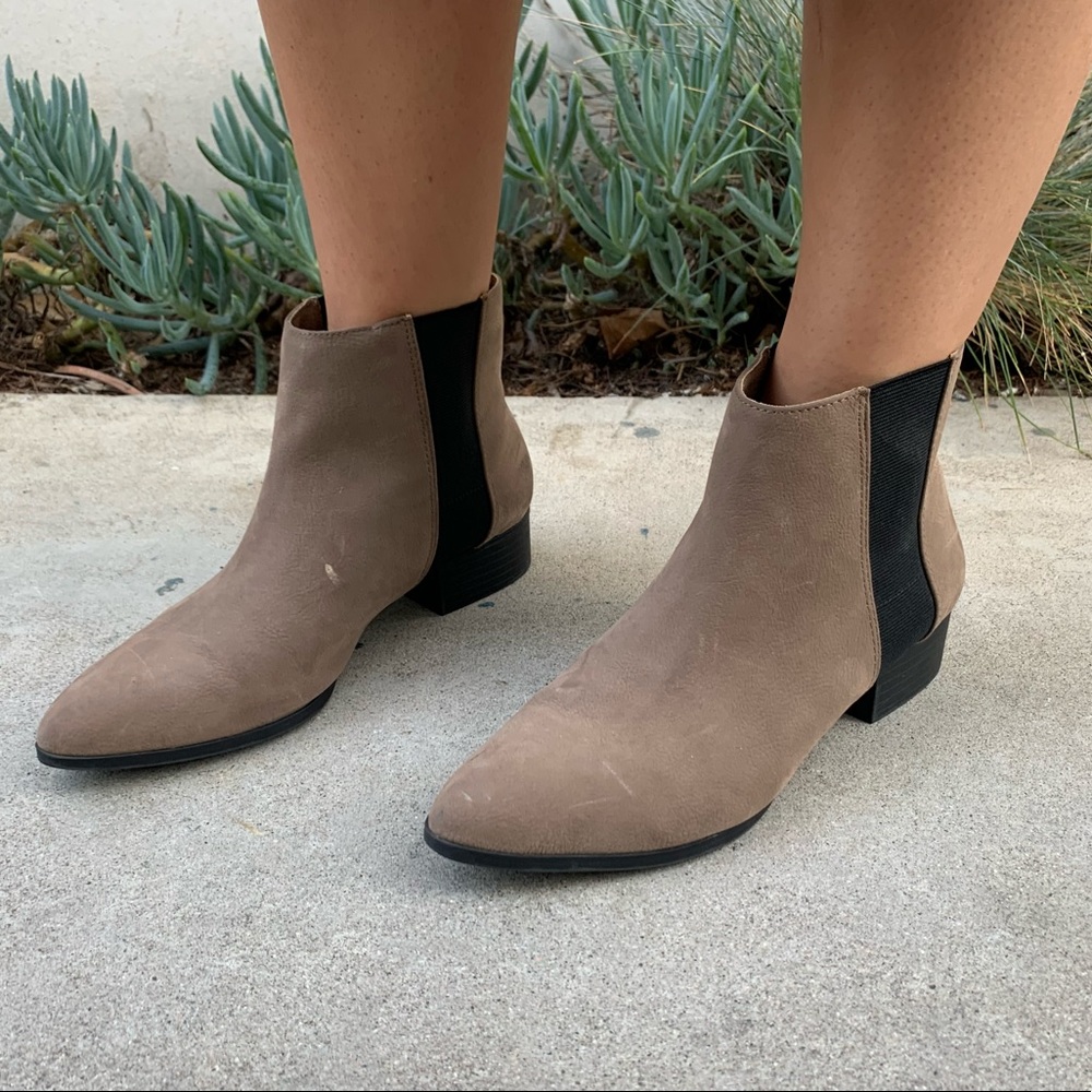 Tan ankle boots